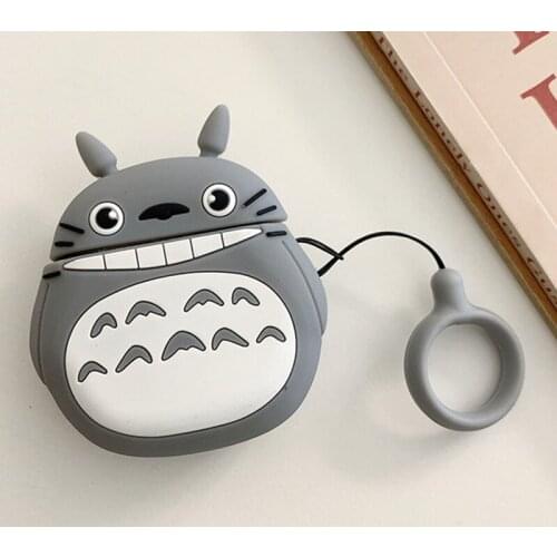 Cute Cartoon Totoro For Apple Airpods Protective Cover-Totoro + hook For Airpods 1/2 Generation Universal