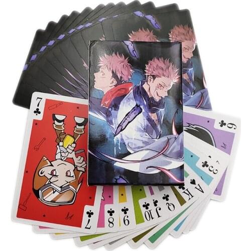 Jujutsu Kaisen Poker Cards Anime Playing Cards Set Cartoon Version Collection Gift Creativity Digital Card Deck Game Board Game