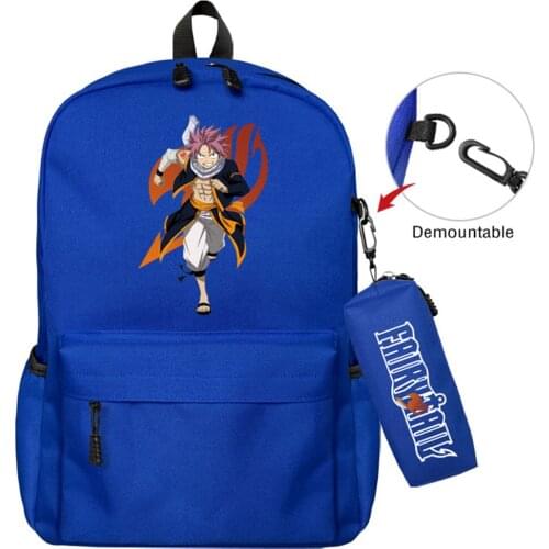 Anime FAIRY TAIL Nylon Backpack High Quality Zipper Casual Student Knapsack Travel Schoolbag Laptop Bag Boys Girls Bookbag