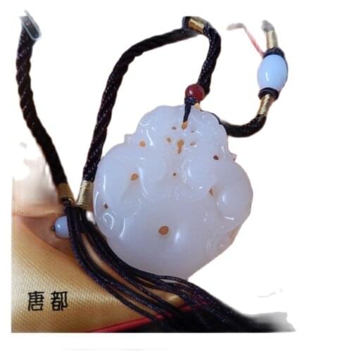 Natural jade boutique single brave lucky evil peace Pendant Necklace Jewelry