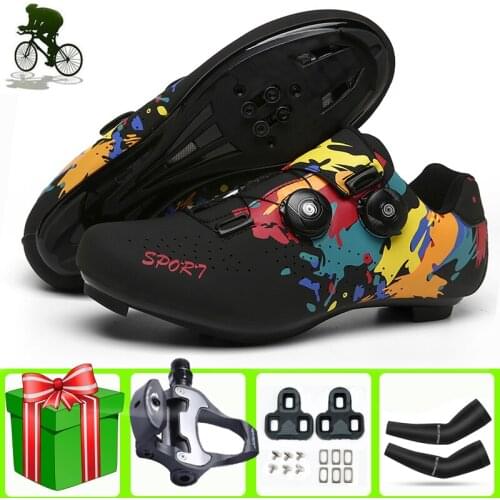 Professional Road Cycling Shoes Mens Professional SPD-SL Bike Self-locking Outdoor Trekking Sports Bicycle Bicicleta Carretera