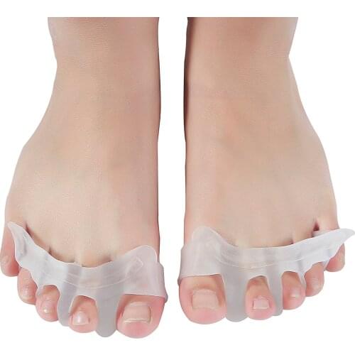 2Pairs Toe Separator 24 Hours Bunion Orthotics Pedicure Hallux Valgus Corrector Pro Orthopedic Adjuster Toe Feet Care D0508