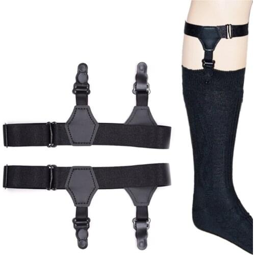 Adjustable Men Sock Single Duck-Mouth Garter Suspenders Braces Clip Belt Hold Up