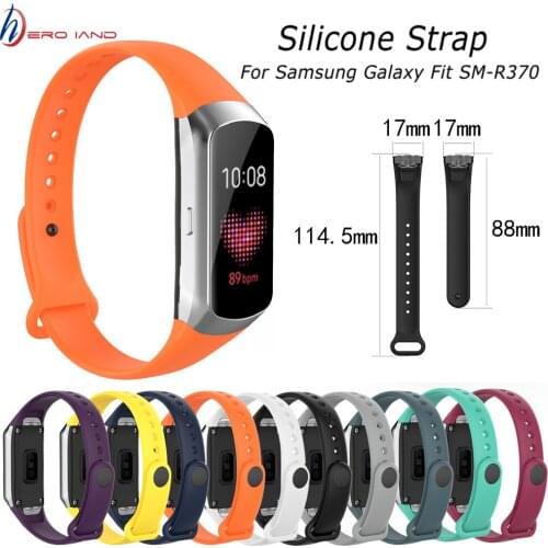 Silicone Sport Watch Strap Wrist Band Strap For Samsung Galaxy Fit SM-R370 Smart Bracelet Watch Strap Accessories