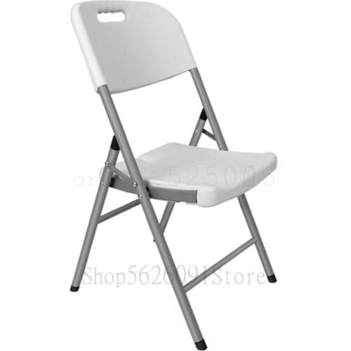 Folding Chair Simple Meeting Leisure Dining Chair Office Computer Backrest Chair Portable Plastic Stool Household Chair