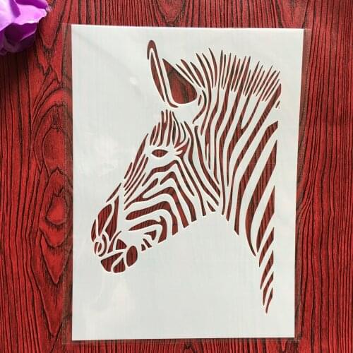 A4 29 * 21cm zebra DIY Stencils Wall Painting Scrapbook Coloring Embossing Album Decorative Paper Card Template,wall