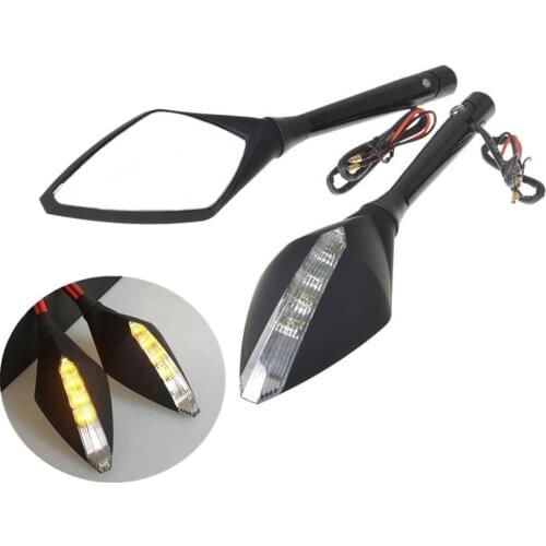 Universal Motorcycle LED Turn Signals rearview mirrors scooter indicator for Honda Kawasaki Suzuki Yamaha KTM BMW