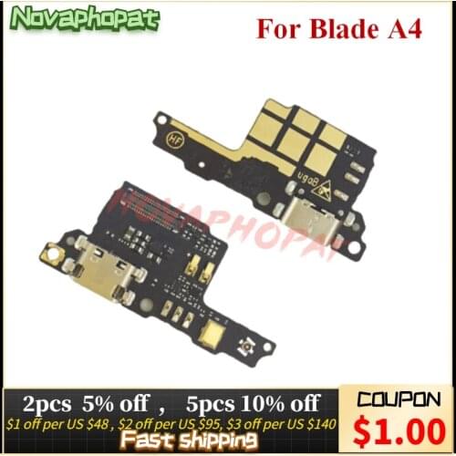Novaphopat For ZTE Blade A4 USB Dock Charging Port Charger Plug Flex Cable Ribbon With Microphone MIC Board