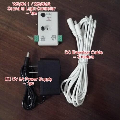 Sound to Light. WS2811 Controller; WS2812 Controller; Pixel Controller; DC 5V WS2812 controller reactive to environmental sound