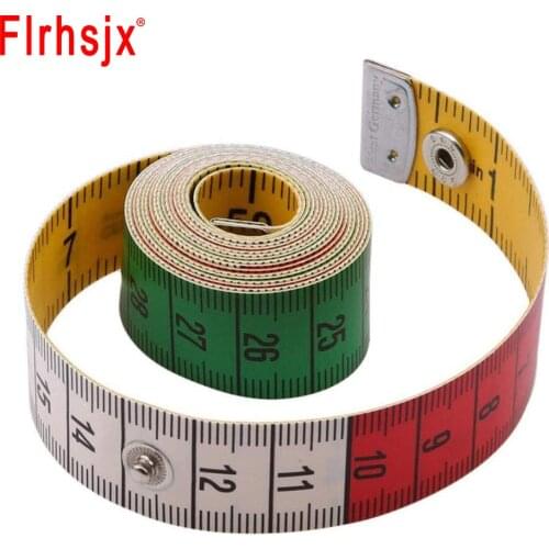 150cm/60in Soft Measuring Tape with Snap Closure Double Scale Measurement Tape Sewing Ruler Tailors Measure Ruler Sewing Tools