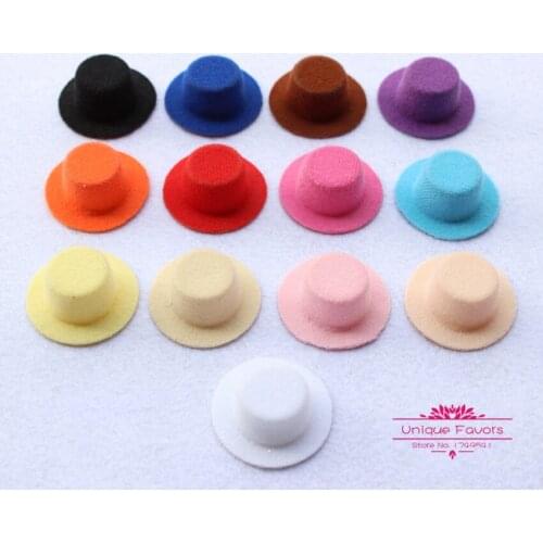 20pcs/lot 4cm-5.5cm Sweety Mini Top Hat Fascinator Base Baby Party Hat Hair Accessories DIY Craft Supply