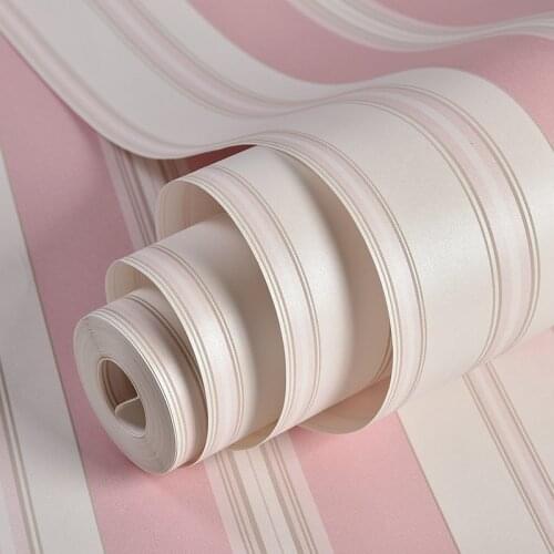 Beibehang Mediterranean 3D wallpaper for living room bedroom childrens room pink striped wall paper papel wall wall-paper