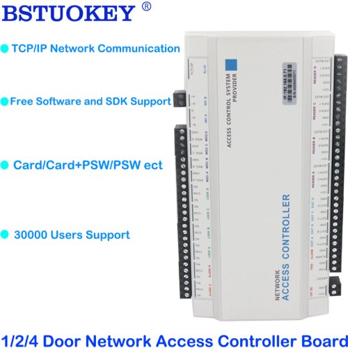 4 door 2 Ways TCP/IP Access Control Board Wiegand RFID Access Control Panel Programming RFID Door Entry System Free Software
