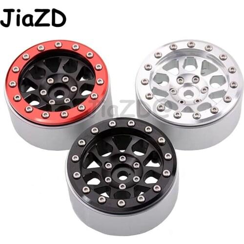 4pcs Aluminum Alloy 1.9" Beadlock Wheel Rims Hub 12mm Hex Heavy Duty for 1/10 TRX-4 TRX4 Trail Crawler Truck Accessories RC CAR