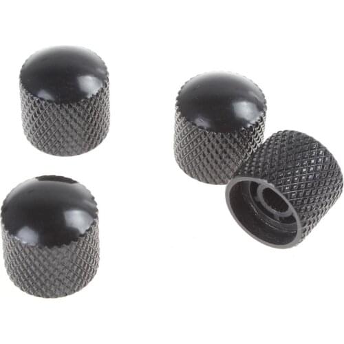 4pcs/lot Black Metal Dome Tone Volume Knob for Electric Guitar