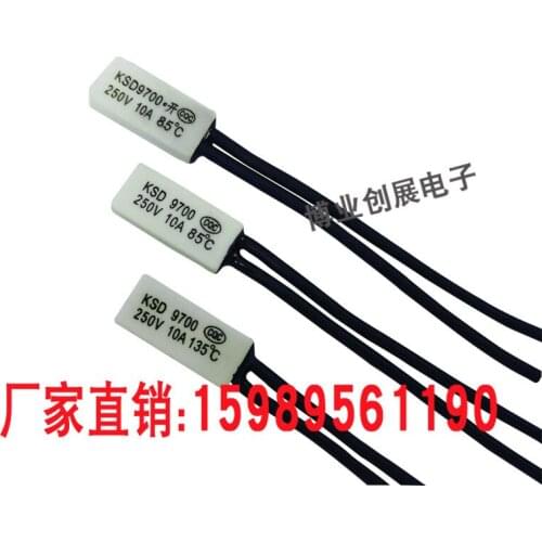 5pcs/Temperature control switch KSD9700 70 Degrees Celsius Ceramics Normally closed N.C/Normally open N.O 10A/250V Thermostat