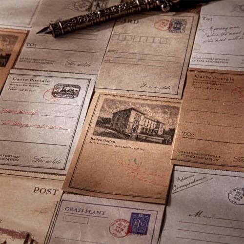 8Kinds Vintage Town Story Memo Pad DIY Scrapbooking Junk Journal Backing Collage Gift Wrapping Decorative Paper