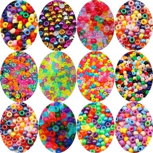 3*5mm 6*9mm Mixed Color Acrylic Spacer Beads Round Loose Seed Beads For Jewelry Making Handmade Diy Bracelet Necklace Supplies