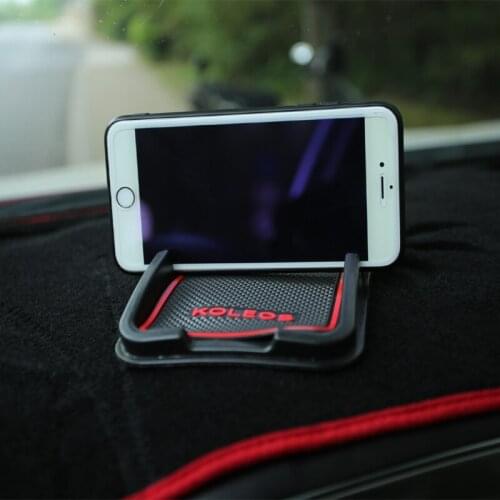 Foal Burning 2PCS/SET Car Phone Holder Mat Coin Key Holder Mats Case for Renault Koleos for Samsung QM6 LHD 2017 2018 2019