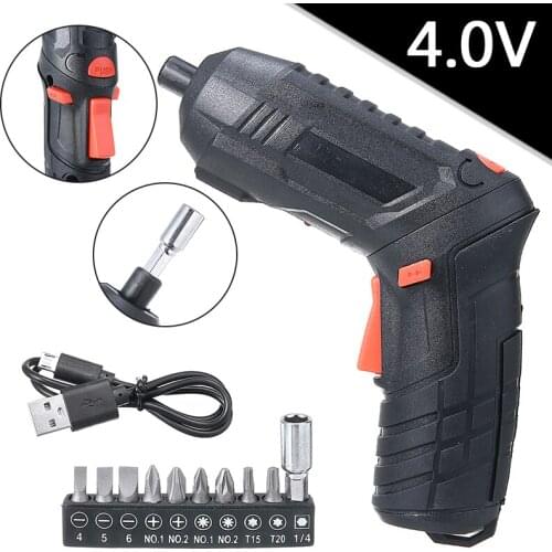 4V 90 Degree Rotatable Cordless Electric Drill Mini Shape-shifting Screwdriver USB Rechargeable For Home DIY Power Tool