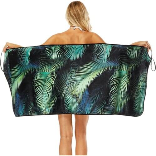 Quick-dry Beach Bath towel 2019 Fashion Printed Women Sexy Sling Bath Skirt Multi-purpose Large Bathrobe Swimming Towel