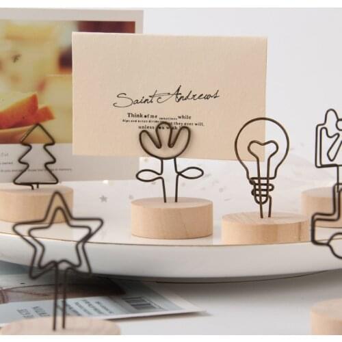Retro Log Einfache Note Holder Simple Cute Photo Holder Message Note Holder Home Decoration Ornaments Place Card Holder