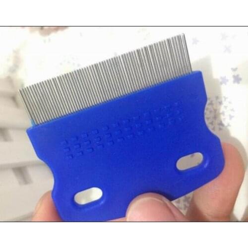 Dual purpose 6CM metal stainless steel lice comb detangle louse comb hair brush for hair care cleaning hairdressing styling tool