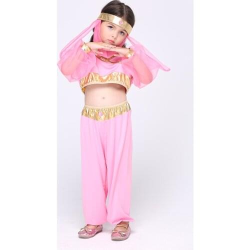 India Dance Dress Cosplay Costumes Halloween Stage Performance Belly Dance Dress fantasia vestido Tutu dress Kids party Outfit