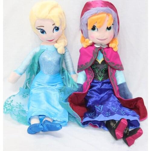 2pcs/lot 40/50CM Frozen Anna Elsa Dolls Snow Queen Princess Anna Elsa Doll Toys Stuffed Frozen Plush Kids Toys Birthday Gift