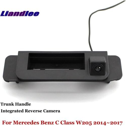 Liandlee For Mercedes Benz C Class W205 2014~2017 Car Reverse Camera Rear View Backup Parking Camera / Integrated Trunk Handle