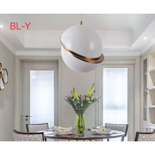 Postmodern minimalist creative Nordic dining chandelier clothing store bar single head light luxury bedside small chandeliers
