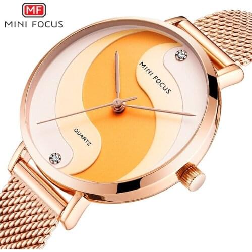 Fashionable Simple Diamond Korean Womens Watch Quartz Watch Waterproof Mesh Strap