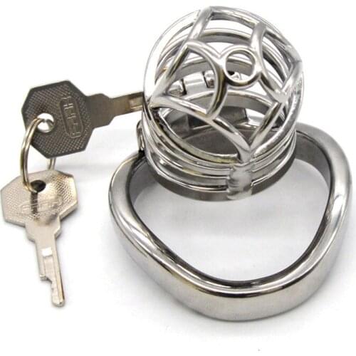 2020 New Design Male Chastity Device Metal Seduces Cock Cage Adult Products Penis Bird Cage Cockrings Sex Toys for Men G258A