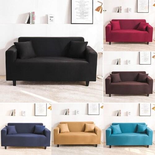Solid Color Sofa Cover Slipcovers Stretchs Sofa Covers for Living Room Elastic Couch Chair Cover Sofa Towel 1-4-seater