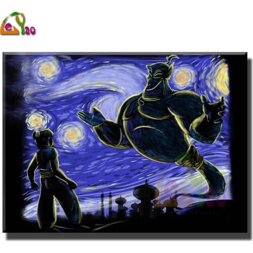 Full Square/Round Diamond Painting Genius,Monster,Starry Night Landscape Diamond Embroidery Picture Of Rhinestones Home Decor