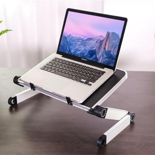 Aluminum Alloy Laptop Portable Foldable Adjustable Laptop Desk Computer Table Stand Tray Notebook Lap PC Folding Desk Table