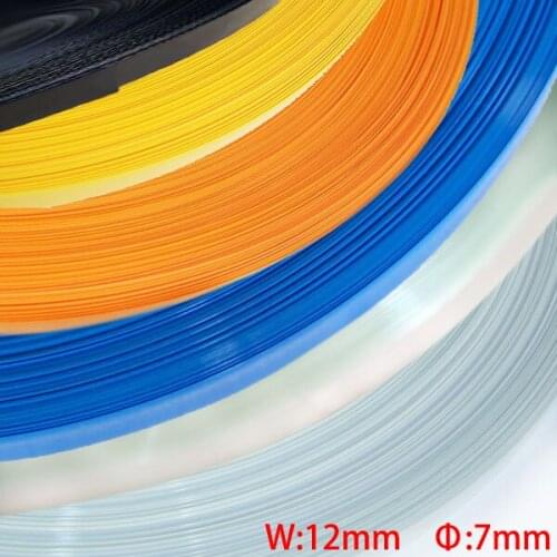15M White Red Green 12mm Width 7mm Diameter Insulation Capacitor Battery Pack Protective Casing PVC Heat Shrink Shrinkable Tube