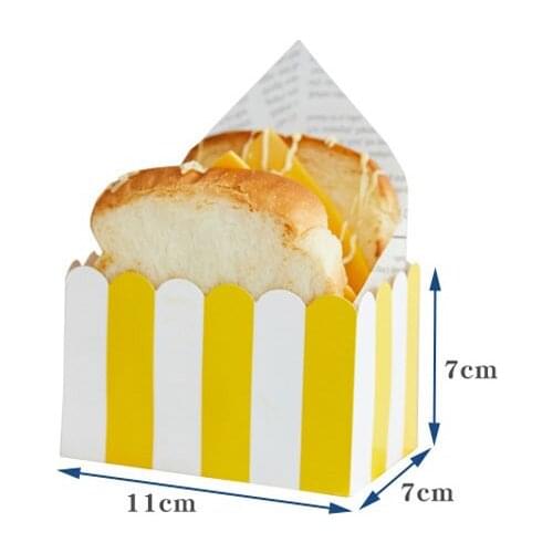 50pcs Food Wrapping Paper Box Deli Toast Bread Thick Egg Sandwich Hamburger Breakfast Packaging Container