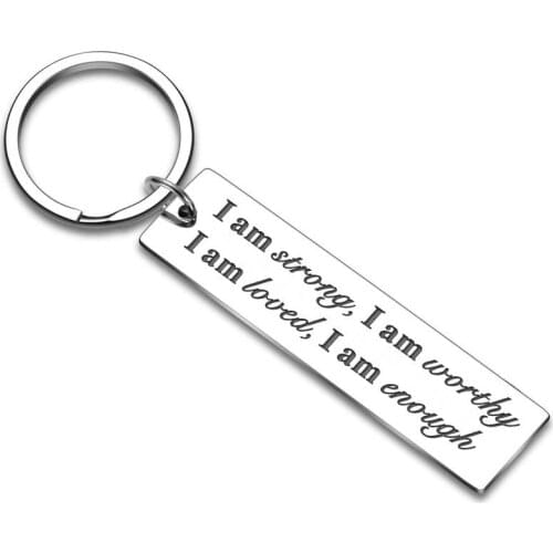 Inspirational Faith Gifts Keychain for Women Men Teen Boys Girls Myself To Best Friend Birthday Anniversary Graduation Keyring