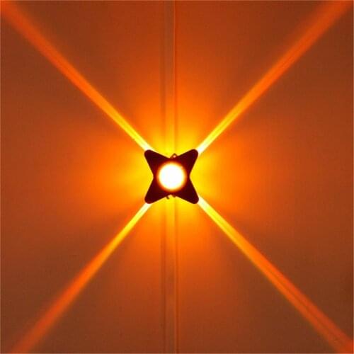 External Wall Light Outdoor Led Cross Star Light Waterproof Landscape RGB Gradient Seven Color KTV Hotel Wall Lamp