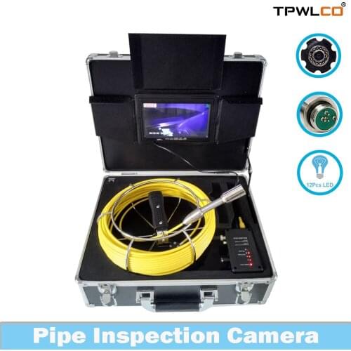 23mm Waterproof Industrial Sewer Pipe Pipeline Inspection Underwater Camera with 7" LCD Monitor/40m Fiberglass Cable