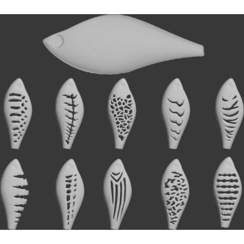 WLure Hard Plastic 3D Stencil for Lipless Fishing Lure UPL697