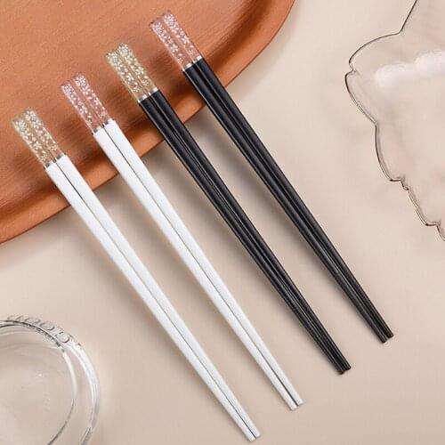 Amber Sakura Japanese Chopsticks Antibacterial Anti-slip High Temperature Resistant Sushi Food Chopsticks Korean Kitchen Supplie