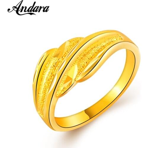 Top Brand Ethiopian Women Accessories Party Rings 24K Gold Filled Finger Rings African Ethiopian Jewelry Ring Femme JR089