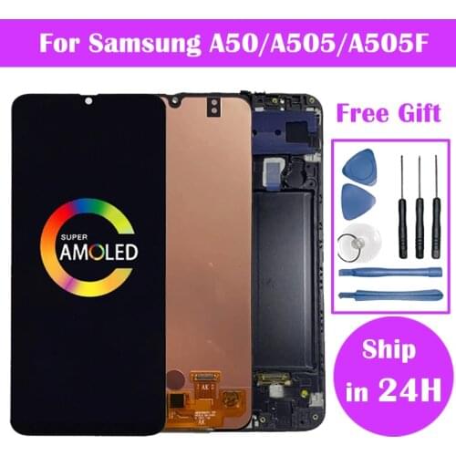 Amoled For Samsung A50 Display A505 A505DS A505F A505FD A505A LCD Display Touch Screen Digitizer Assembly