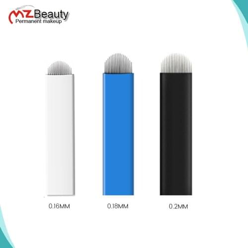 U18 Shape Microblading needles diameter 0.25mm 0.2mm 0.18mm Nano needle 0.16mm tattoo agulhas EXP date LOT No. eyebrow use 50pcs