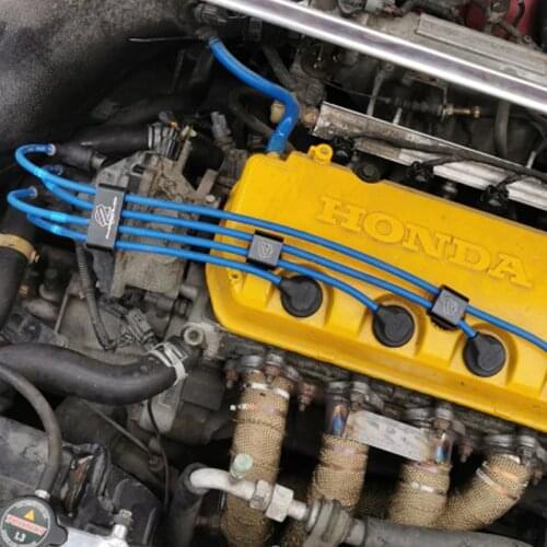 3pcs/pack JDM SPW Password Car Spark Plug Electrical Wire Clamp Separator Line Ignition Cable Clip Auto Decoration