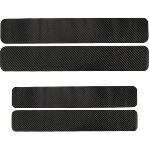 4 carbon fiber door sill door stickers for Kia Rio K2 K3 K5 K4 Cerato,Soul,Forte,Sportage R,SORENTO,Mohave,OPTIMA