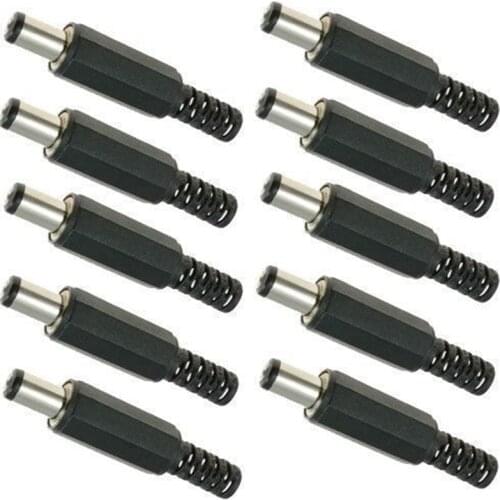 50pcs 9mm 2.1mm x 5.5mm DC Male Power Plug Jack Connector Laptop
