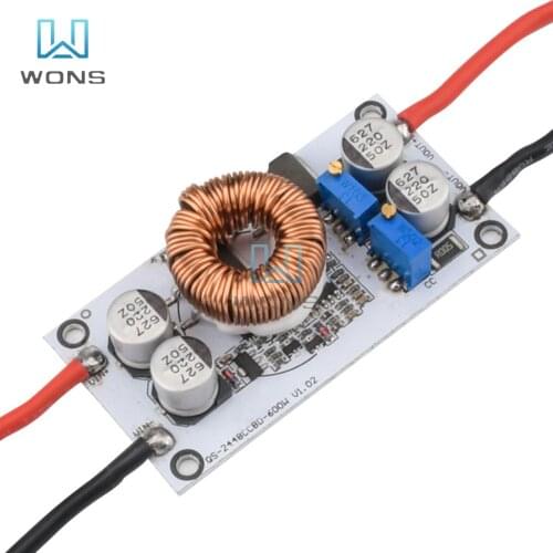 600W Aluminum Substrate Boost 10-50V Constant Voltage Constant Current Adjustable Power Module Undervoltage Protection LED Boost